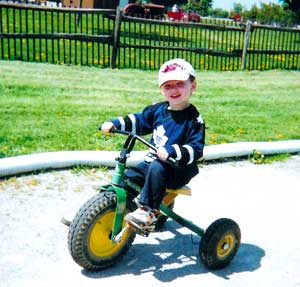 kids have lots of open play areas at Downey's Farm, Caledon, Ontario west of Toronto.  
