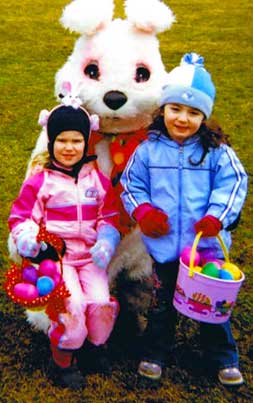 come see the Easter bunney at Downey's Farm Market in Caledon, Ontario near Toronto
