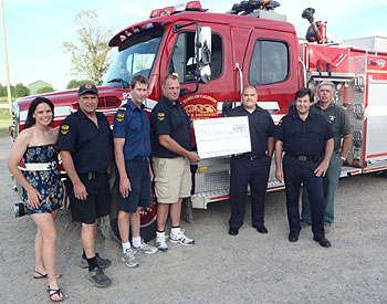 Firefighters picnic and donut eating contest, at Downey's Farm in Caledon, Ontario. 