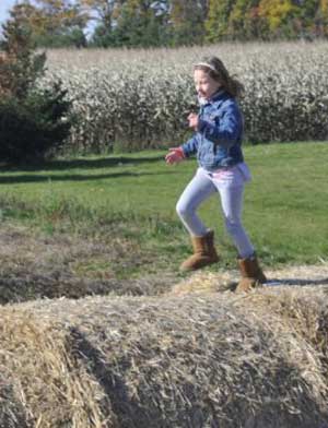 Educational field trips include time for open air play at Downey's Farm, Caledon, Ontario west of Toronto.  