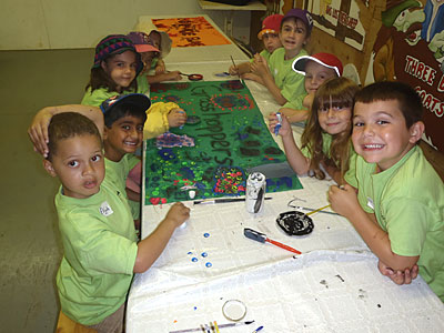 Summer farm camp at Downey's Farm in Caledon, Ontario west of Toronto. 