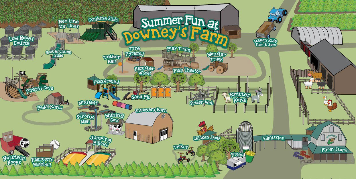 Downey's Farm Market Map
