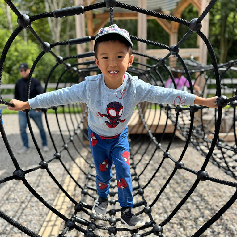Explore our ropes course as part of your field trip to Downey's Farm Market.